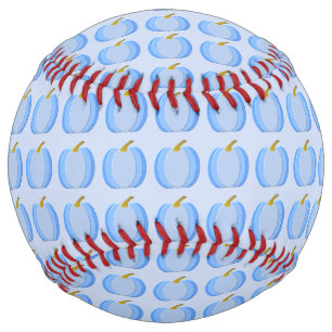 Balle De Softball Bébé Bleu mignon Citrouille Motif