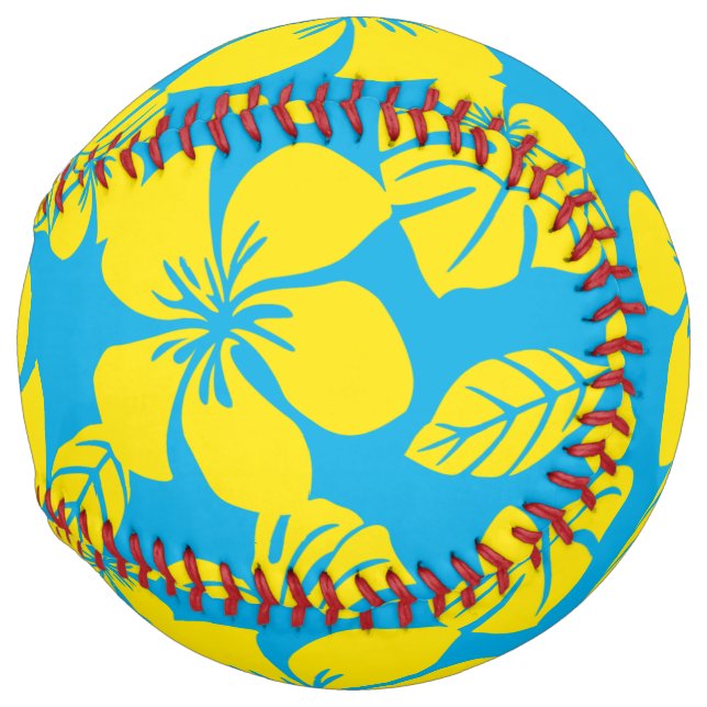 BALLE DE SOFTBALL BIKINI ROSE (BLEU/JAUNE) (Devant droit)