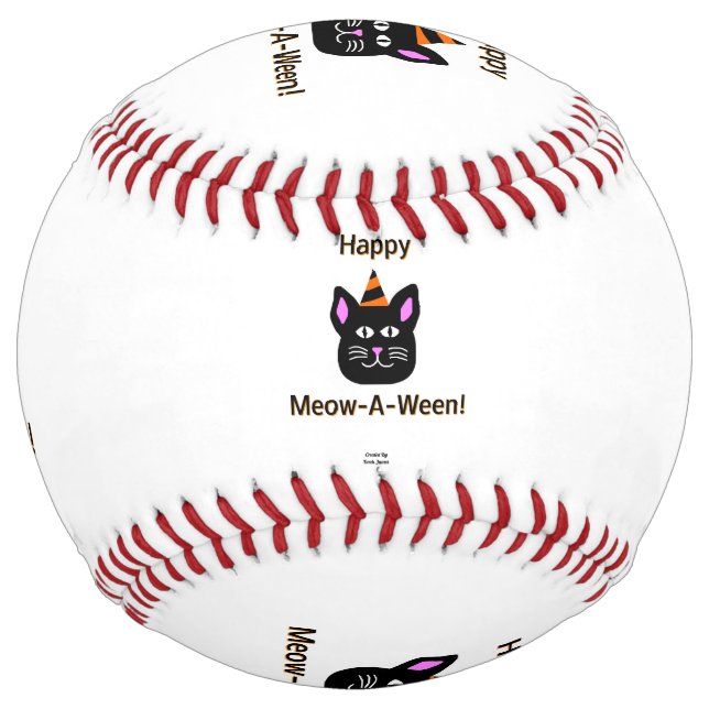 Balle De Softball Black Cat Meow-A-Ween Softball (Devant)