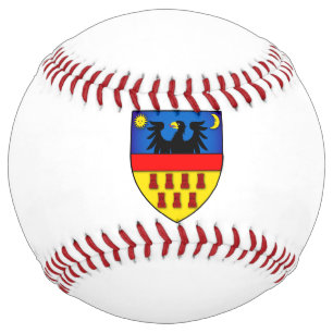 Balle De Softball Blason et Texte
