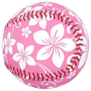 BALLE DE SOFTBALL BLEU HAWAII (ROSE DE BUBBLEGUM)