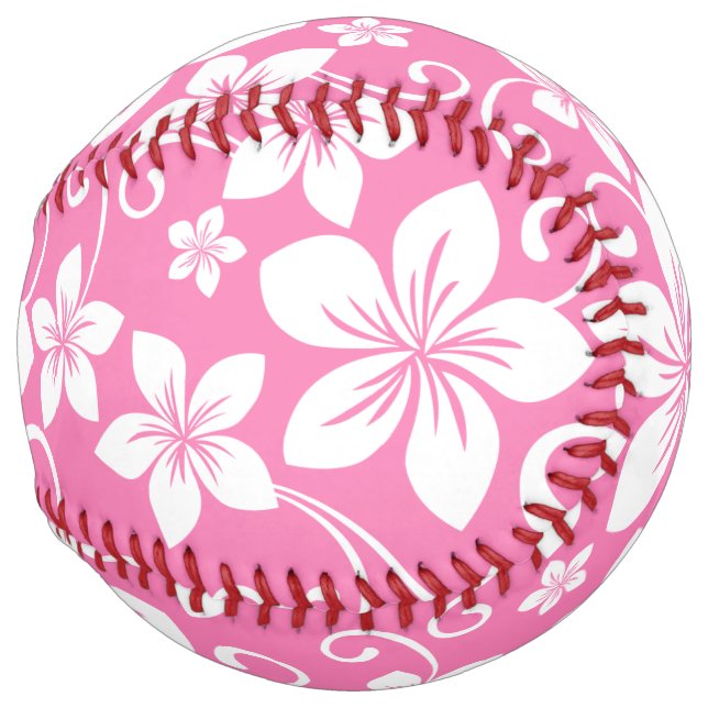 BALLE DE SOFTBALL BLEU HAWAII (ROSE DE BUBBLEGUM) (Devant droit)