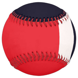 Balle De Softball Bleu Marine Avec Rouge
