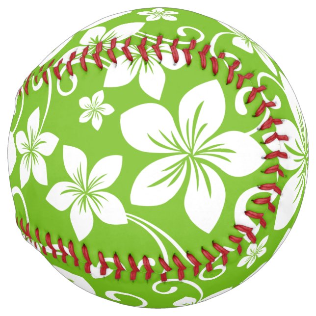 BALLE DE SOFTBALL BLUE HAWAII (LIME) (Devant droit)