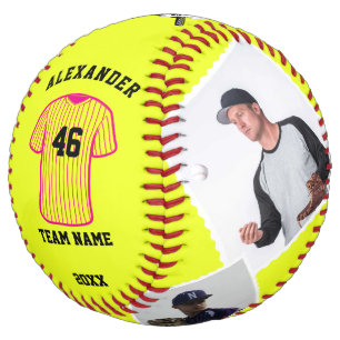 Balle De Softball Boule de softball personnalisée avec photos, nom e