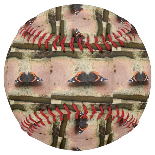 Balle De Softball Boule-molle à papillon de l'amiral rouge (Devant)