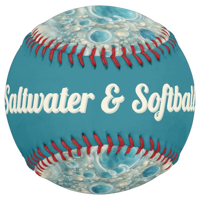 Balle De Softball Bulles d'écume de mer (personnaliser) (Dos)