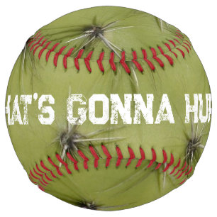 Balle De Softball Cactus vert pique cadeau drôle de sport de softbal