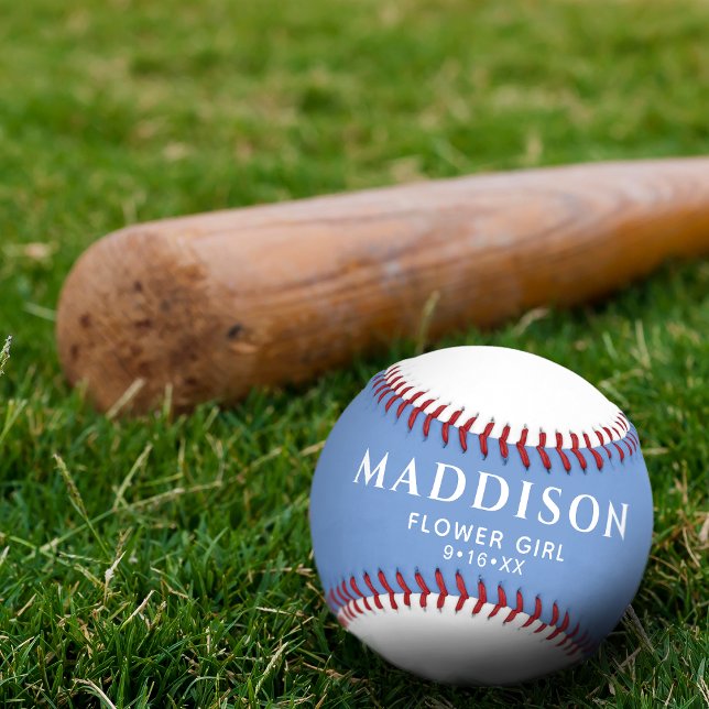 Balle De Softball Cadeau de mariage personnalisé Fleur Fille Souveni (Customized Text Wedding Favor Flower Girl Keepsake Softball)