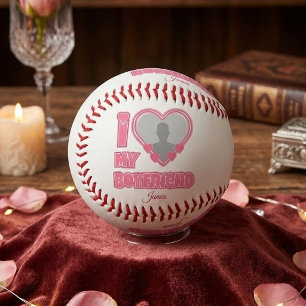 Balle De Softball Cadeau personnalisé J'aime mon petit ami – Ajouter