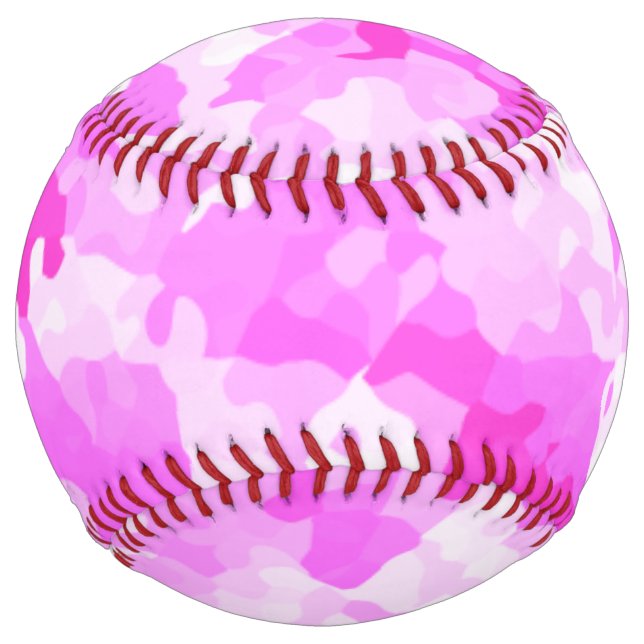 Balle De Softball Camouflage Rose (Devant)