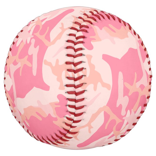 Balle De Softball Camouflage rose, Militaire, Armée (Incliné)