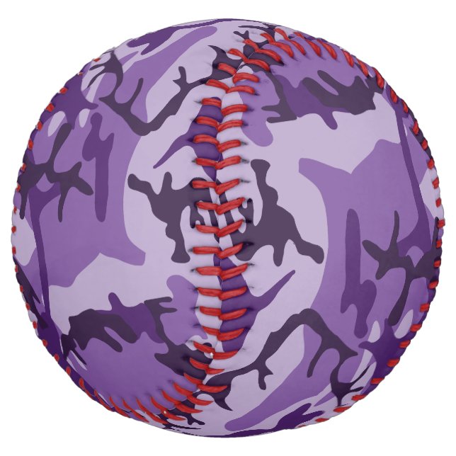 Balle De Softball Camouflage violet, Armée (Incliné)