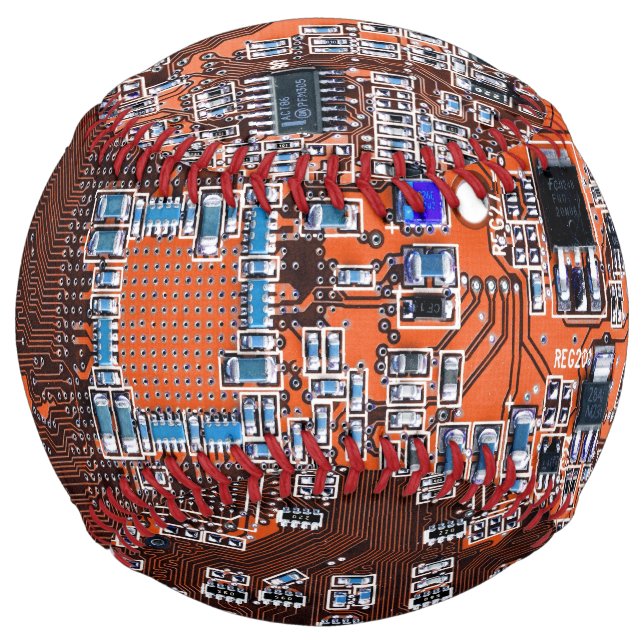 Balle De Softball Carte circuit imprimé circuit orange PCB (Devant)