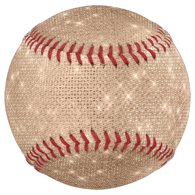 Balle De Softball Champagne Glitzy Glam Sparkle (Devant)