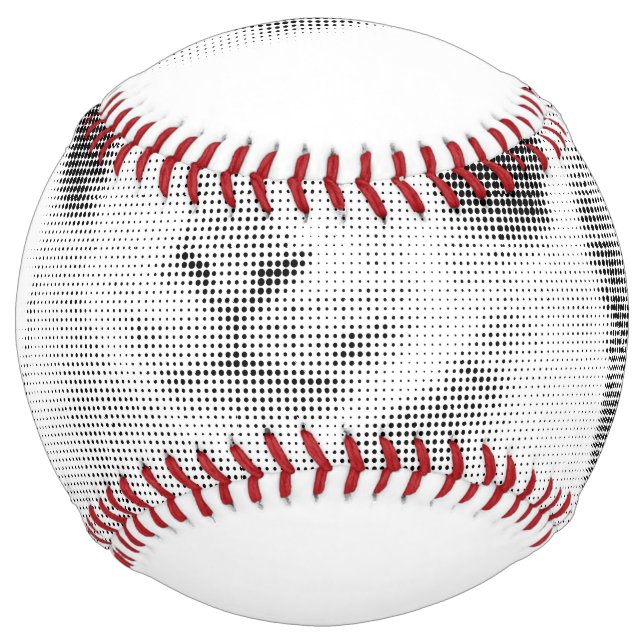 Balle De Softball Chat Rétro en Demi-teinte (Devant)