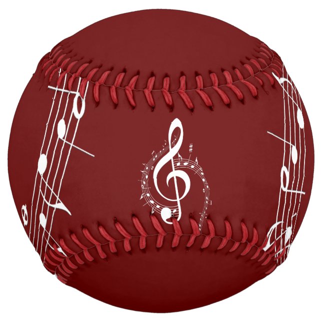 Balle De Softball Climacic G Clef Music Rouge (Devant)