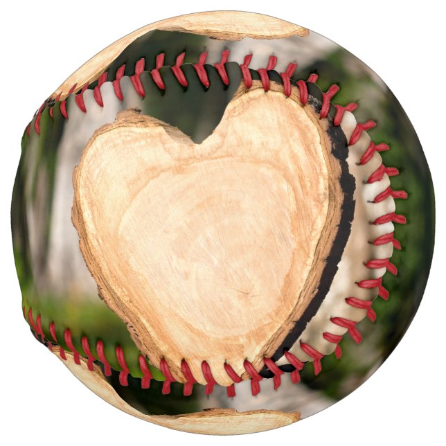 Balle De Softball coeur en bois (Dos gauche)