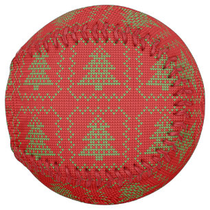 Balle De Softball Cosy sapin de Noël affreux pull à damiers motif
