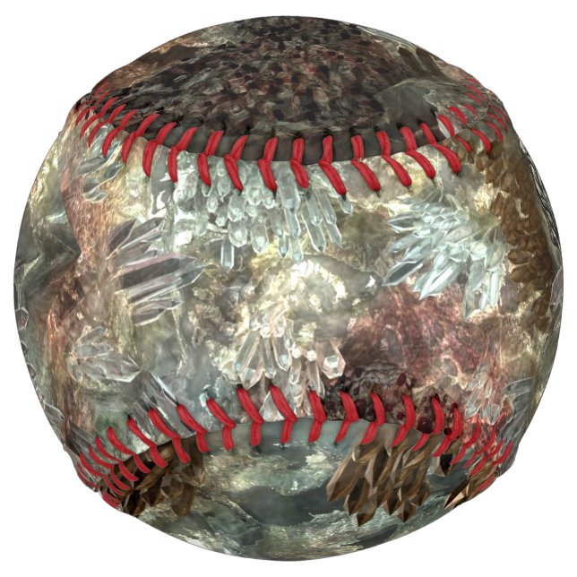Balle De Softball Couches sourdines de cristaux bruns (Devant)
