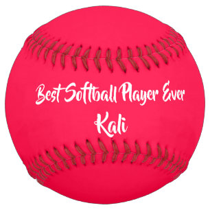 Balle De Softball Couleur rouge de rose américaine