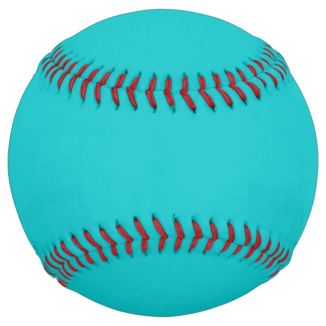Balle De Softball Couleur solide clair turquoise (Devant)