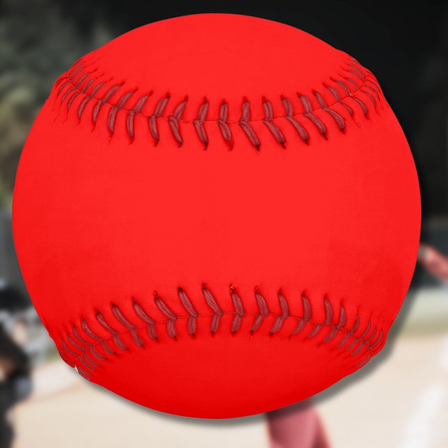 Balle De Softball Couleur solide rouge | Classique | Élégant | tenda (Créateur téléchargé)