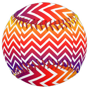 Balle De Softball Couleurs Chevron Dégradé