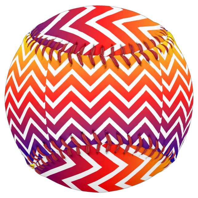 Balle De Softball Couleurs Chevron Dégradé (Devant)