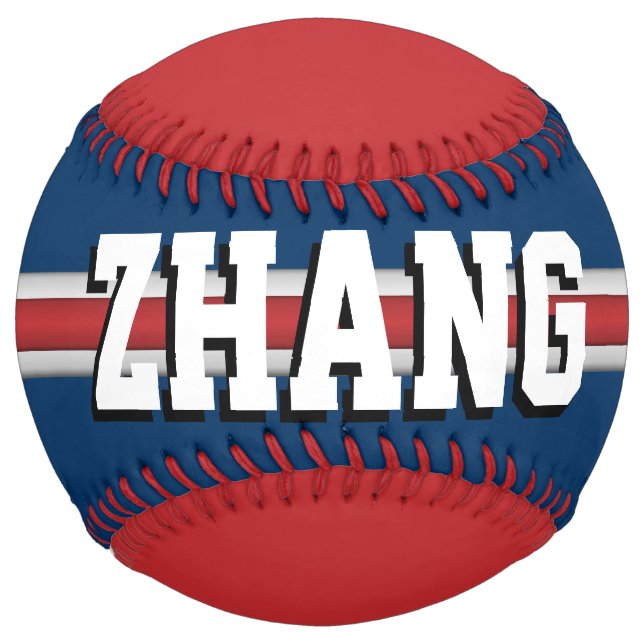 Balle De Softball Couleurs d'équipe personnalisées Nom du lecteur (Devant)