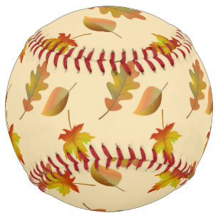 Balle De Softball Cozy autumn maple leaves oak leaves