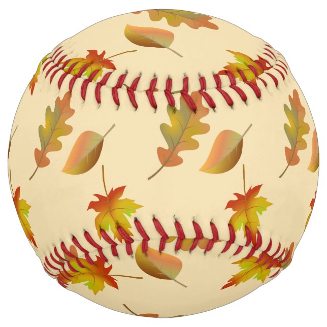 Balle De Softball Cozy autumn maple leaves oak leaves (Devant)