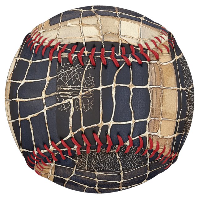 Balle De Softball Crème de Sable de Réseau Bleu Marine (Devant)