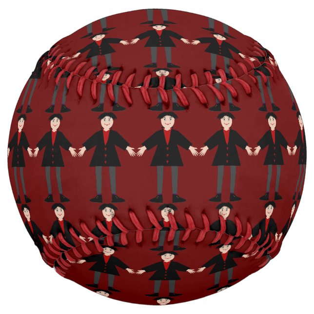 Balle De Softball Cute Halloween Vampire Patterned (Devant)