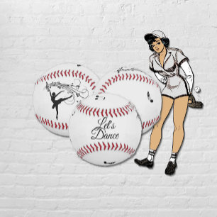 Balle De Softball Danseuse de ballet dansant avec de la musique