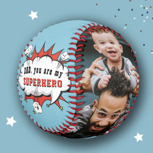 Balle De Softball Dessin animé de super-héros papa Fête des pères 2