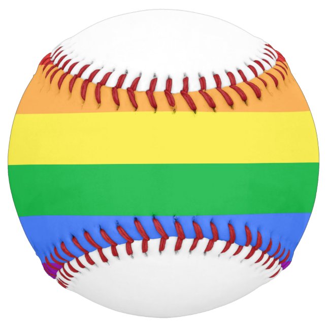 Balle De Softball Drapeau arc-en-ciel (Devant)