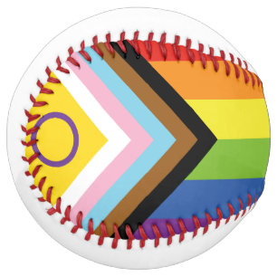 Balle De Softball Drapeau de fierté intersexe de SlipperyJoe's fond 