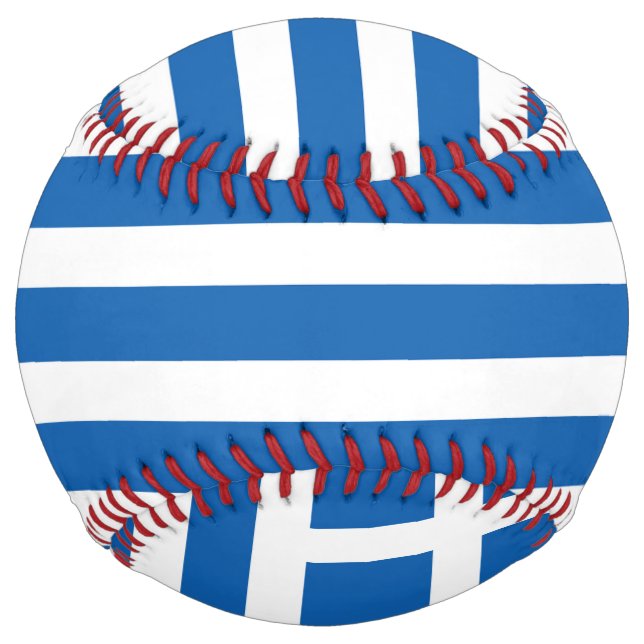 Balle De Softball Drapeau de la Grèce (Devant)