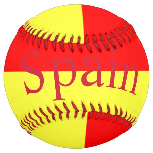Balle De Softball Drapeau du pays Espagne Thunder_Cove (Devant)