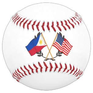 Balle De Softball Drapeau philippin américain Patrimoine philippin V
