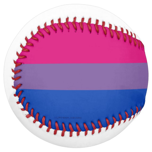 Balle De Softball Drapeau SlipperyJoe's Bisexual Pride lavande-rose (Devant gauche)