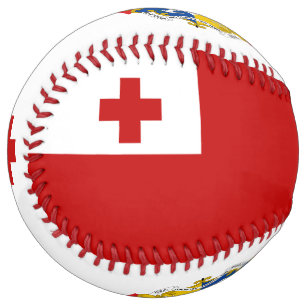 Balle De Softball Drapeau Tonga et blason Patriotique