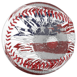 Balle De Softball Drapeau tournesol