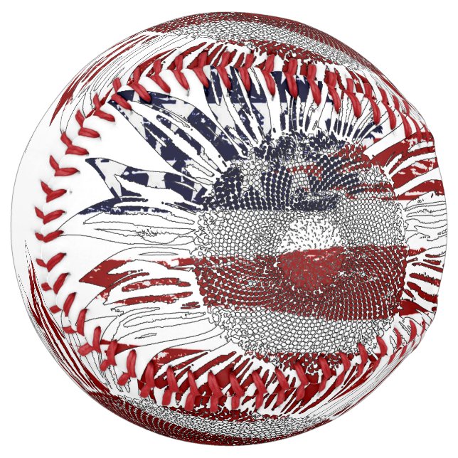 Balle De Softball Drapeau tournesol  (Devant gauche)
