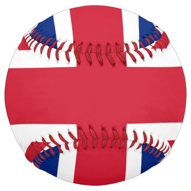 Balle De Softball Drapeau Union Jack du Royaume-Uni (Devant)