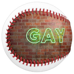 Balle De Softball Enseigne néon gay illuminée SlipperyJoe lumineuse