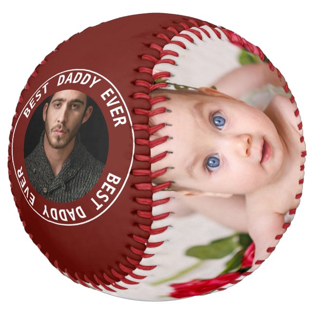 Balle De Softball Fathers Day Custom Personalized (Incliné)