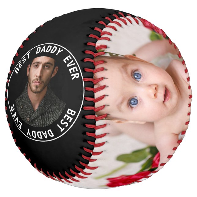 Balle De Softball Fathers Day Custom Personalized (Incliné)
