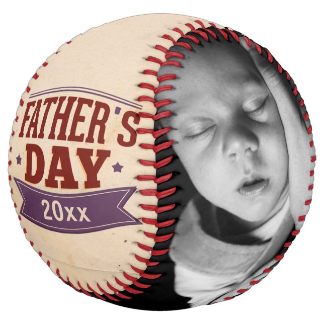 Balle De Softball Fathers Day Personalized (Incliné)